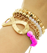 Gold/Plated Multi Stretch Bracelet Set - $9.99