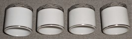 Set (4) FUKAGAWA Porcelain SILVER LICHEN PATTERN #917 Napkin Rings - £24.73 GBP