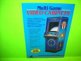 Associated Leisure Multi Video Cabinets Original Arcade Game Sales Flyer Uk - $25.65