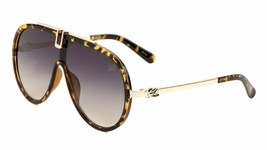 Dweebzilla Glo Luxury One Piece Flat Lens Shield Aviator Sunglasses (Tortoise Go - £7.79 GBP