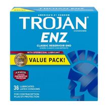 Trojan ENZ Classic Reservoir End With Spermicidal Lubricant 36 Lubricate... - $21.97