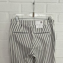 H&amp;M Slacks Ankle Length Super Stretch Womens 8 Regular White Black Strip... - $19.59