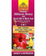 Organic HIBISCUS HONEY With R0YAL JELLY &amp; Black Seed By Essential Palace... - £19.42 GBP