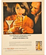 Barcardi is for highballs too!!Party fur coat husband lady-1964 Vintage ... - €9,31 EUR