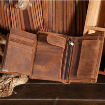 Mens Slim Genuine Leather Wallet with Coin Pocket - $49.95+