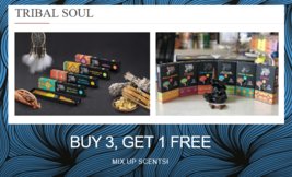 Tribal Soul Incense Sticks &amp; Backflow Cones BUY 3 Boxes &amp; GET 1 Box FREE! - $1.95+
