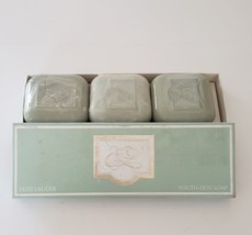 Vintage Set Of 3 Estee Lauder Youth Dew Perfumed Bar Cake Soaps With Box 10.5 Oz - $119.00
