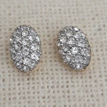 Givenchy Vintage Gold Tone &amp; Encrusted Crystal Stud Earrings - £22.15 GBP