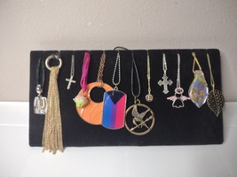 Lot Of 12 Pendant Necklaces Crosses, Cupcake, Tassel, Mockingjay, Angel, Leaf - £27.97 GBP