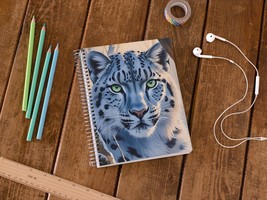 Snow Leopard Spiral Notebook, Wildlife Sketchbook, Gift for Nature Lover... - €14,66 EUR