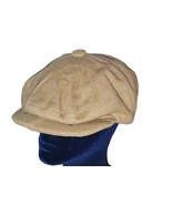 Original Loden Impragnifrt 100% Wool Tan Newsboy Gatsby Cap Sz L Made In... - $314.82 MXN