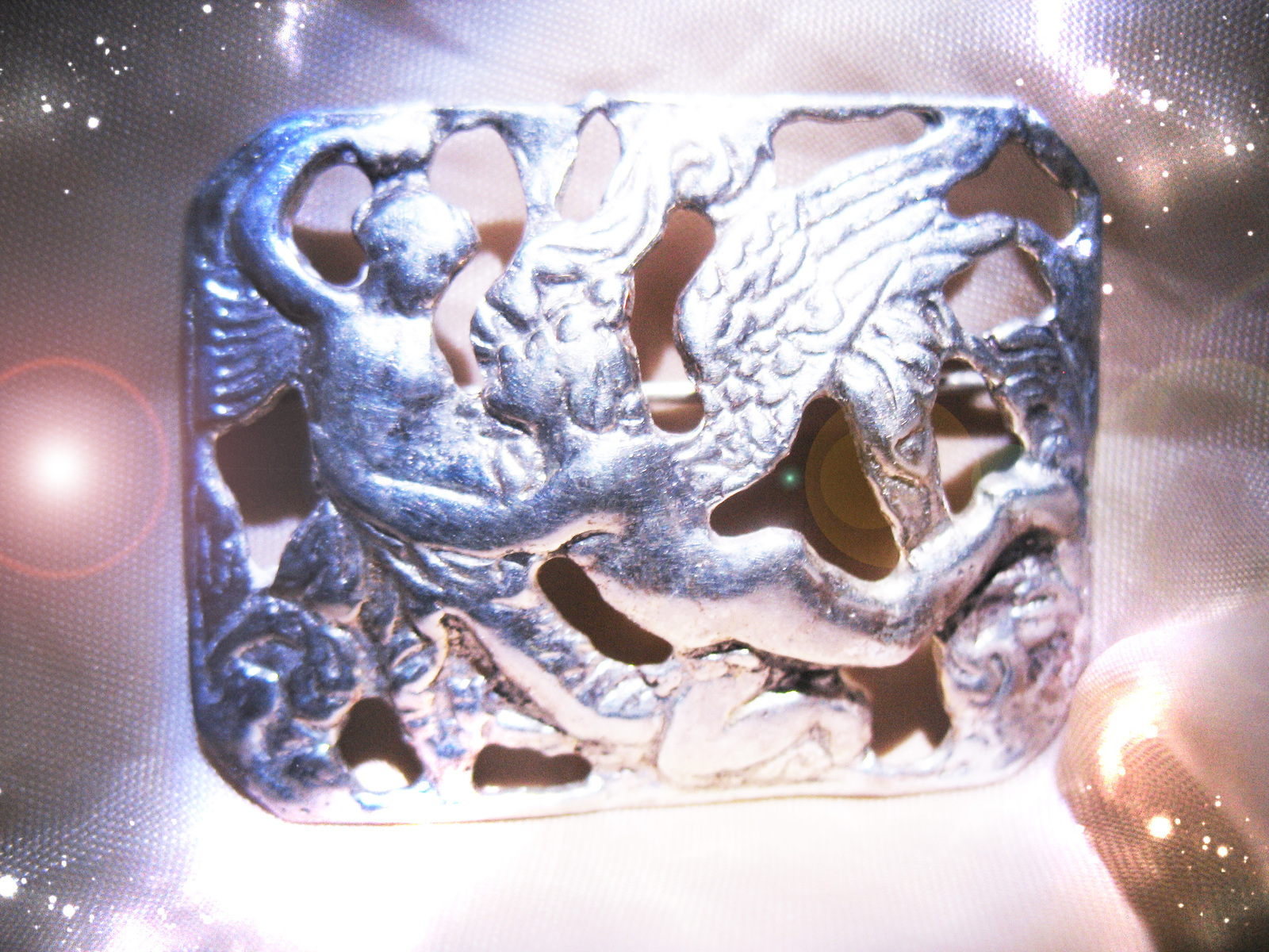 HAUNTED ANTIQUE PIN ANGELS BLESS US ALL HIGHEST LIGHT EXTREME ADVANCED M... - $437.77