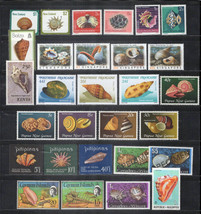 Seashells Stamp Collection MNH Marine Life ZAYIX 0424S0318 - £15.89 GBP