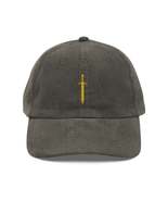 Piktrik Vintage Corduroy Cap – Embroidered Sword Design in Golden Surge ... - $54.86 CAD