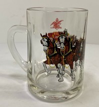 Vintage Anheuser Busch Clydesdale Glass beer mug, 4.5&quot; H - £6.31 GBP