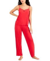 allbrand365 designer Womens Lace-Trim Cami Pajama Set Ski Patrol Size XS - £30.46 GBP