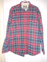 Wrangler Size XL Red Black Green Plaid Shirt 100% cotton button down collar - $371.81 MXN