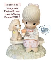 Precious Moments Loving is Sharing E3110-G Enesco 1979 Vintage - £12.72 GBP