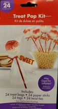 Lollipop Treat Cake Pop Kit-24 of each: Sticks, 4x6 Bags, Twist Ties, Sw... - $4.99