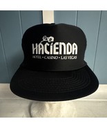 Vintage Black Hacienda Hotel Las Vegas Nevada Baseball Cap Mesh Rope Sna... - $17.58 CAD