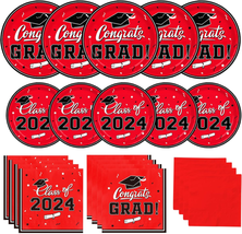 Graduation Party Plates and Napkins Gatherfun 2024 Graduation Party Supp... - $48.45