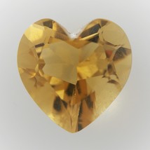 Natural Citrine Heart Faceted Cut 7X7mm Dandelion Color VVS Clarity Loose Gemsto - £11.81 GBP