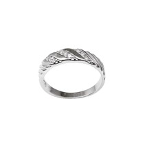 925 Sterling Silver White CZ Men's finger ring - £15.21 GBP