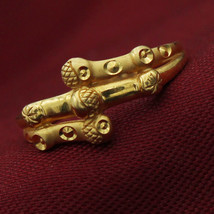 22K Hallmark Gold 2024 Indian Popular Jewels Interlocking Rings For Half-Sister - £266.41 GBP