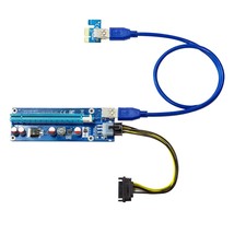 Pcie Riser Card Latest Adapter 6-Pin 1X To 16X For Mining Gpu Riser Adapter Flex - £19.17 GBP