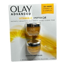 Two Olay Advanced Formula Vitamin C Peptide 24 Hydrating Moisturizer Nib - £32.22 GBP