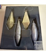 THOMAS OBRIEN Vintage Modern Holiday Collection Set of 4 Pendant  Ornaments - €49,01 EUR