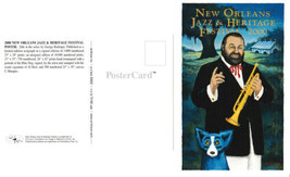 2000 New Orleans Jazz Festival Poster Post Card Al Hurt By Rodrigue Blue... - £20.23 GBP