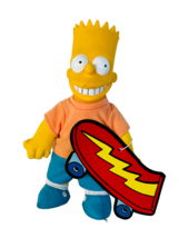 The Simpsons plush stuffed animal tag NWT Burger King toy 1990 Bart Skat... - $29.65