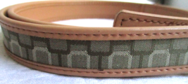 Nine West Genuine Leather Belt with Mod Link Print on Fabric Vintage Womens XL - £18.57 GBP