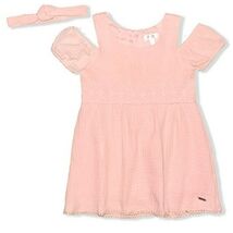 LIGHT Pink Cutout Dress &amp; knotted Headband - 2T - $11.88