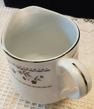 CLAREMONT CREAMER GRAY & RUST FLOWERS GOLD TRIM MADE IN JAPAN image 2