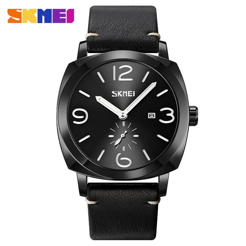 Watch Men Watch   Fashion   Mens Leather Waterproof  Clock Business  Masculino - £49.43 GBP