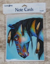 LEANIN TREE &quot;Serene&quot; Native Horse #35597~8 Notecards~Blank Inside~Micqaela Jones - £6.96 GBP