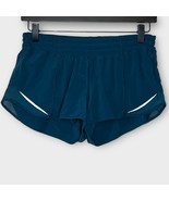 LULULEMON Hotty Hot Shorts Lined Dark Teal Running Athletic Size 6 - $45.00