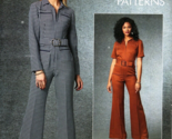 Vogue V1719 Misses 8 to 16 Retro 70s Belted Jumpsuit Uncut Sewing Pattern - £18.20 GBP