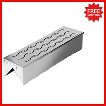 Double V-Shape BBQ Smoker Box with Hinged Lid - Perfect for Flavor Rich ... - $34.91