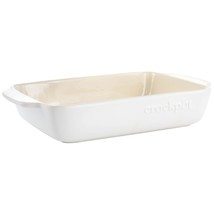 Crockpot Artisan 4 Quart Rectangular Stoneware Bake Pan in Cream - $1,781.54 MXN