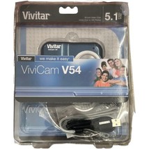 Vivitar ViviCam V54 Snap A Pic 5.1 Megapixels Blue Digital Camera 1.5&quot; s... - $9.50