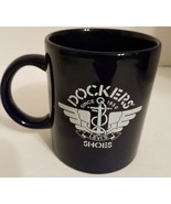 Vintage Dockers Levi&#39;s Shoes Coffee Mug Cobalt Blue 3.5&quot; Tall x 3&quot; Diame... - $11.64