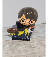 Harry Potter On Quidditch Broom With Hedwig The Owl Ceramic Coin Bank New - $16.99