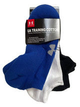 Mens Under Armour 3-pack Training Cotton Performance No-Show Socks - Size 8-12 - £9.58 GBP