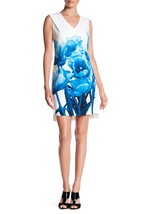 TED BAKER LONDON Blue Floral Shift Dress Woman Size 3 (US 8-10) New - $245.00