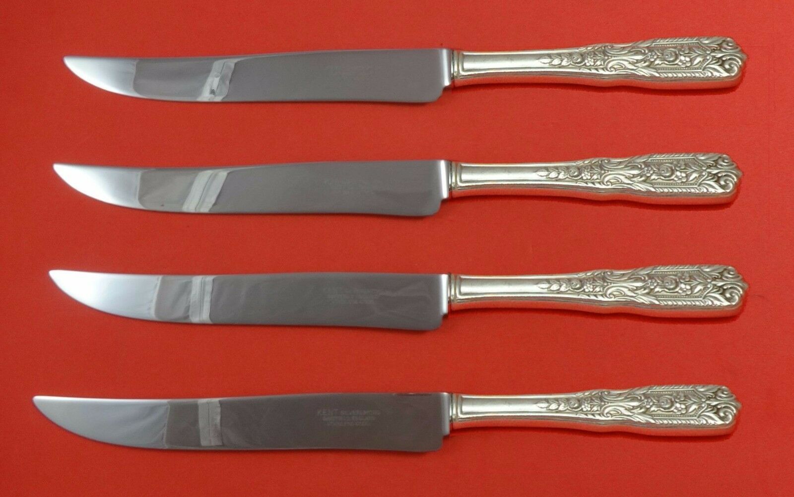 Primary image for Milburn Rose by Westmorland Sterling Silver Steak Knife Set Texas Sized Custom