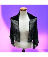 Vintage Georgina Von Etzdorf 1990s Black Rayon Velvet Wrap Scarf Shawl E... - $74.71 CAD