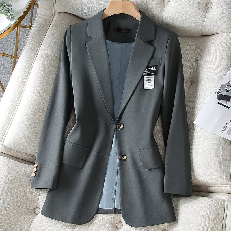   Women Suit Korean Sports Jacket Clothing Mujer Solid Casual Office White Slim  - £149.37 GBP